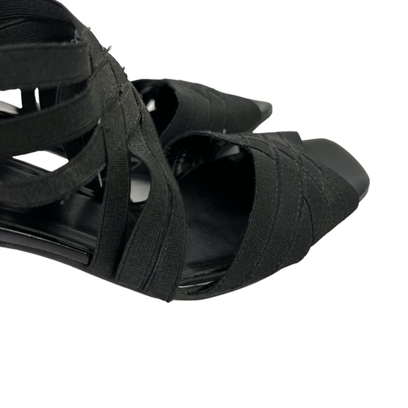 Vaneli Van Eli Women's Square Open Toe High Heels Sandals Shoes Real Leather 7.5 - Picture 4 of 15